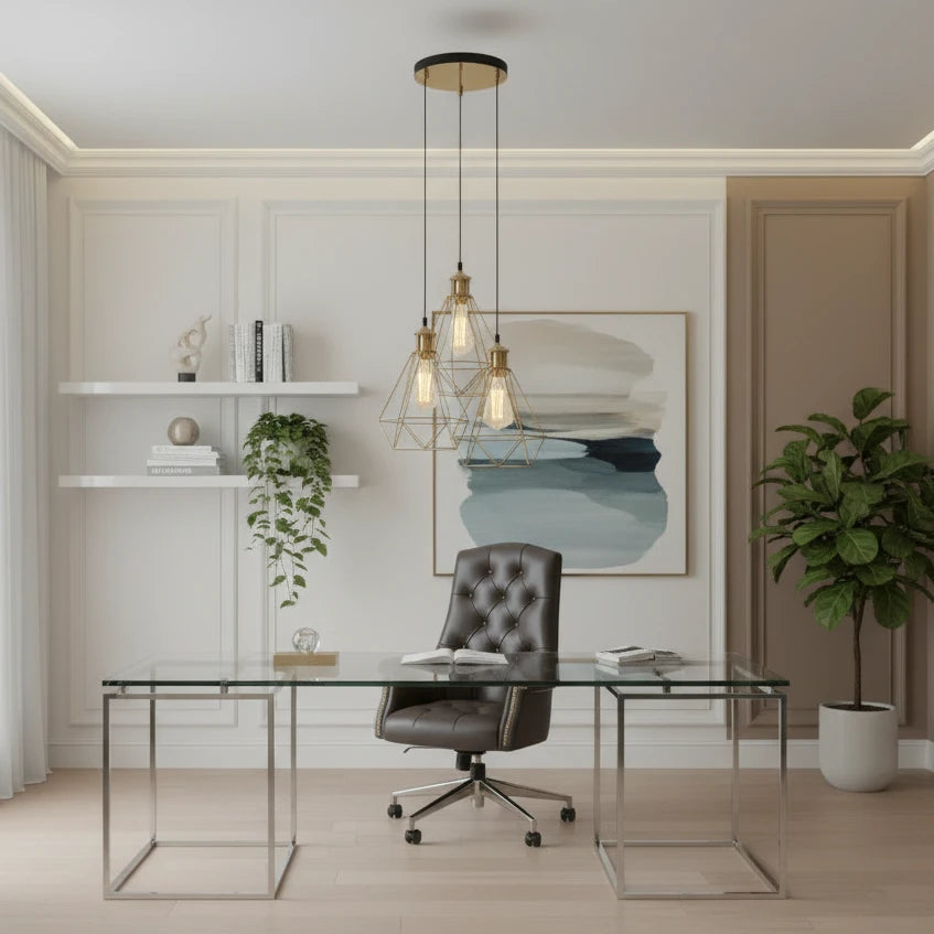 LEDSone Industrial Ceiling Pendant Light Metal Cage E27 LED Hanging Retro Lamp~5764-1