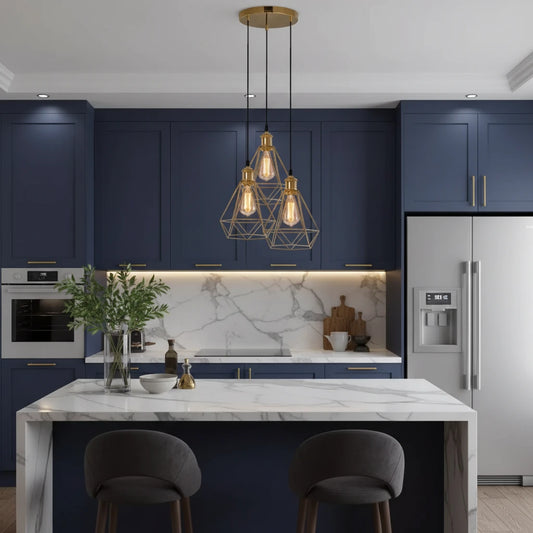 LEDSone Industrial Ceiling Pendant Light Metal Cage E27 LED Hanging Retro Lamp~5764-0