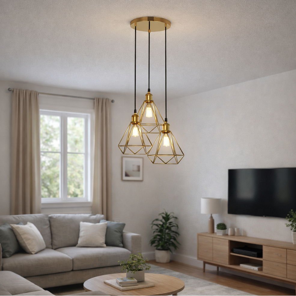 Industrial Cage Pendant Light
