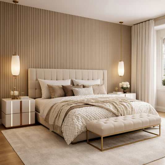 Acoustic Wall Panels in Biscuit with White Backing-0