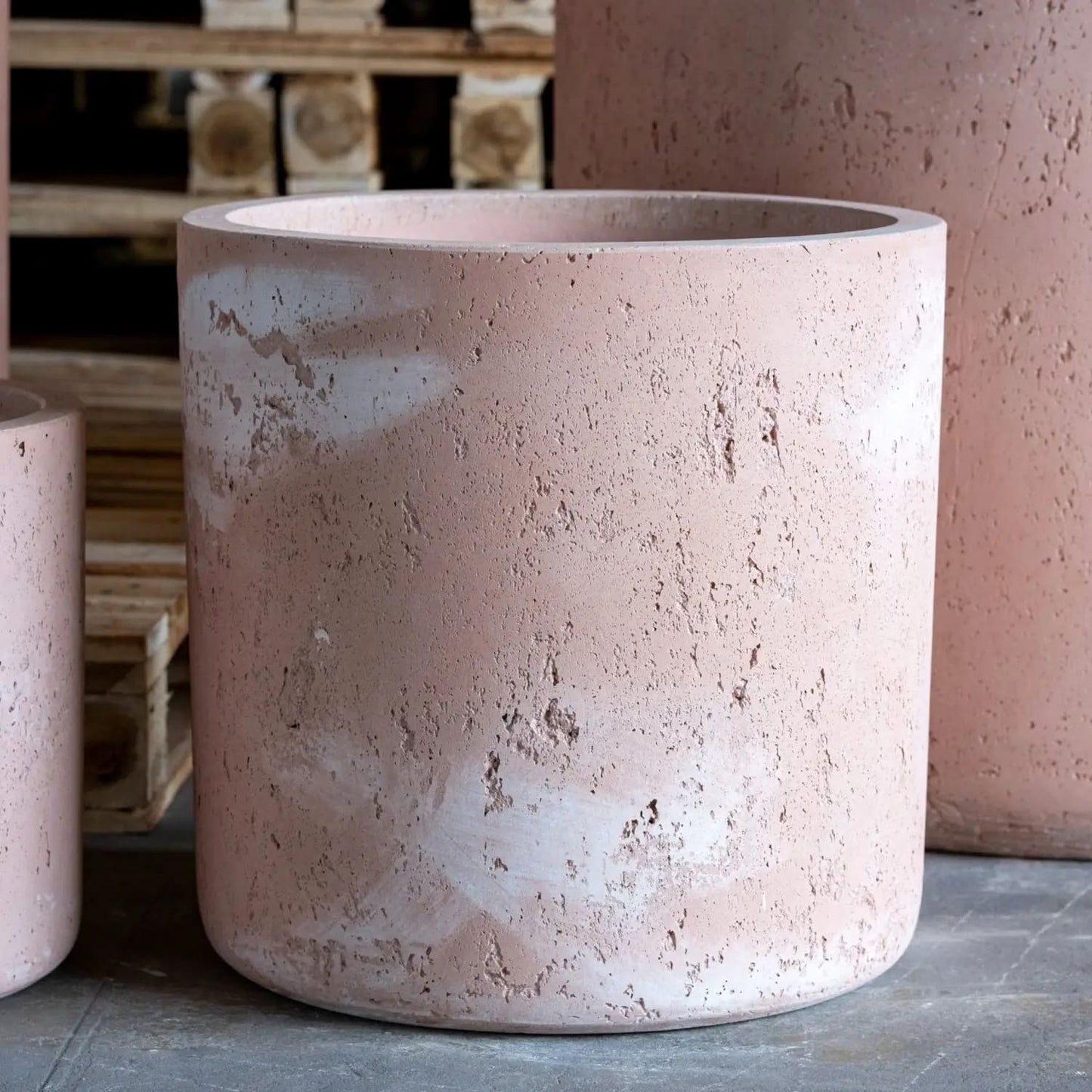Blushstone XXL Concrete Cylinder Planter