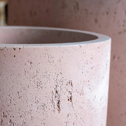 Blushstone XXL Concrete Cylinder Planter