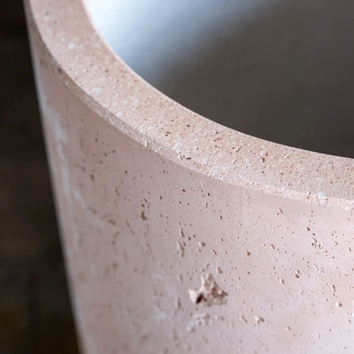Blushstone XXL Concrete Cylinder Planter