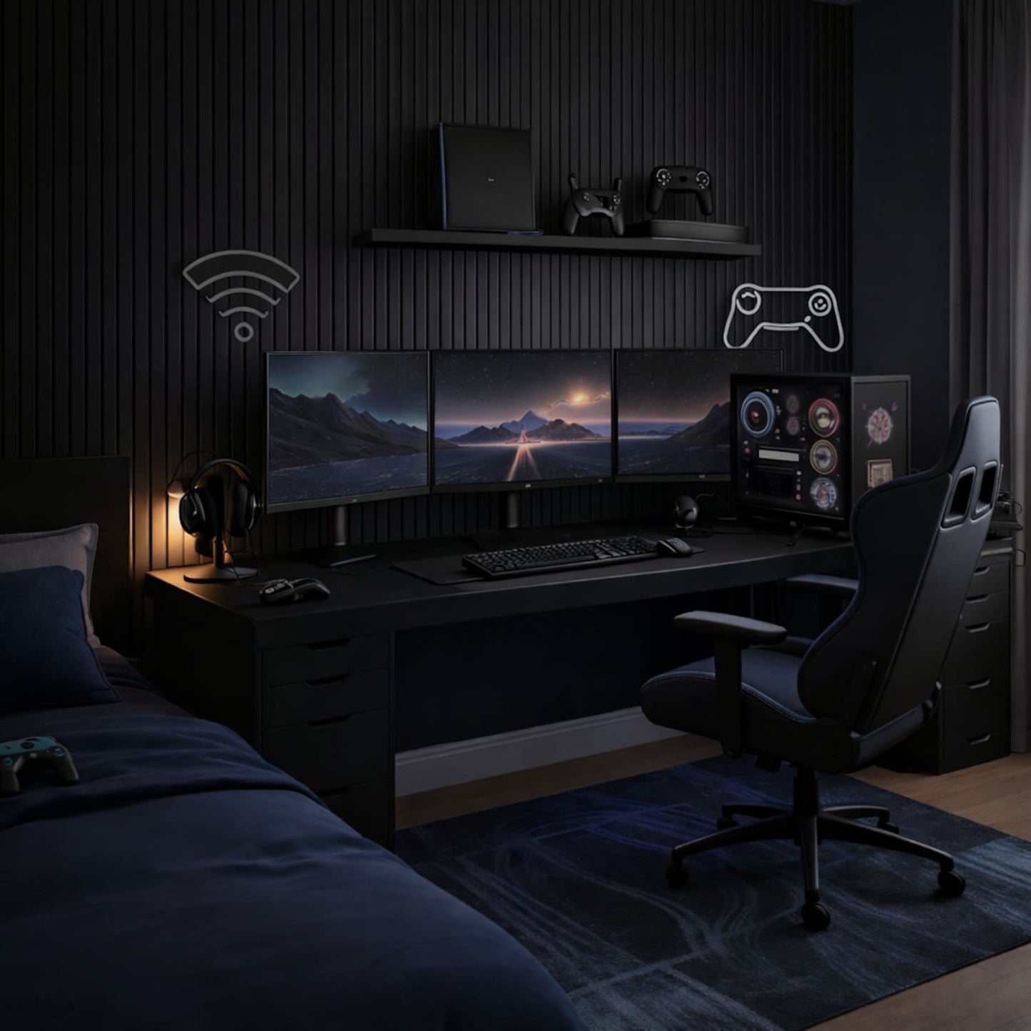 Black Oak Acoustic Wall Panels-2