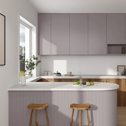 Large Fluted Wall Panels in Purple Heather - 240cm x 60cm-4