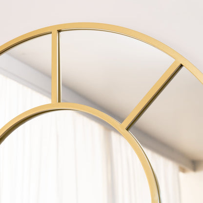 Full Length Gold Metal Arched Mirror
