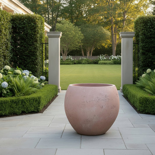 Blushstone XXL Concrete Sphere Planter