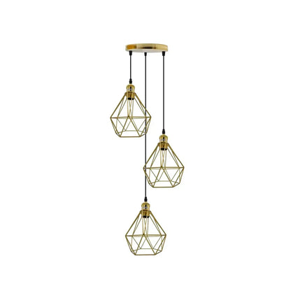 LEDSone Industrial Ceiling Pendant Light Metal Cage E27 LED Hanging Retro Lamp~5764-3
