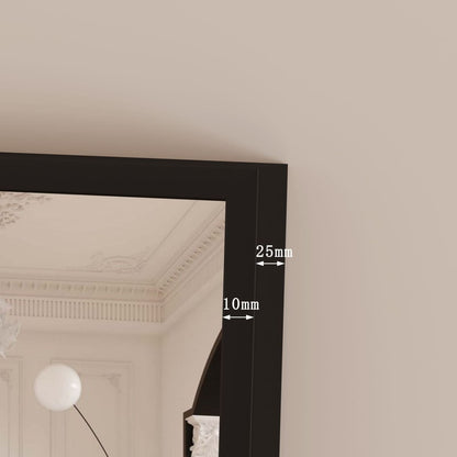 Takara - Full Length Leaner Black Metal Rectangle Mirror