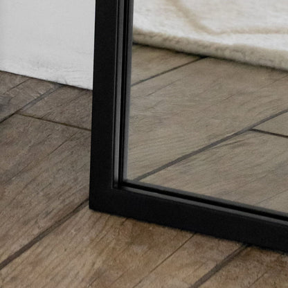 Takara - Full Length Leaner Black Metal Rectangle Mirror